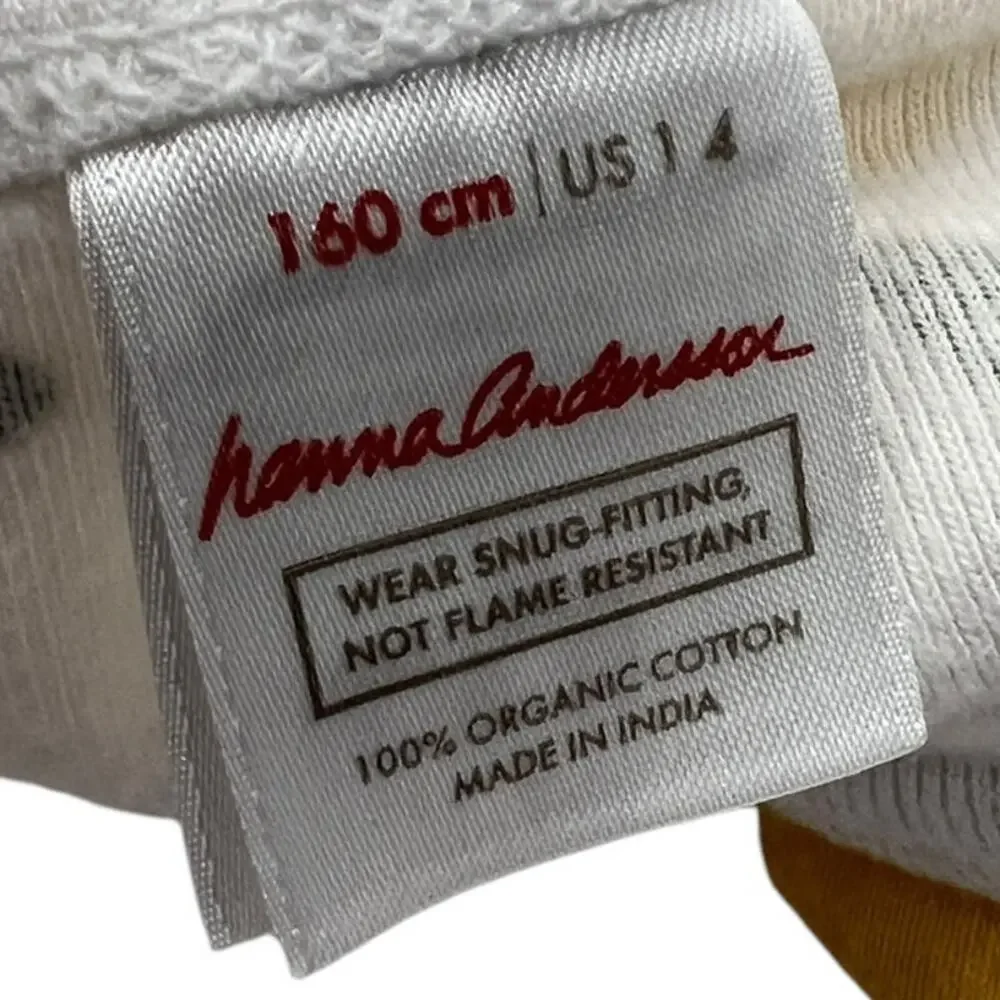 HANNA ANDERSSON 100% Organic Cotton Lemon Print Pajama Top SZ 160 / US 14